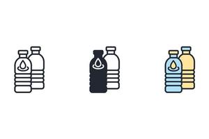 water pictogrammen symbool vector-elementen voor infographic web vector