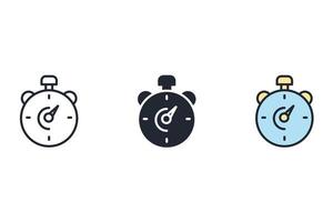 stopwatch pictogrammen symbool vector elementen voor infographic web