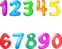 kleurrijk getallen ballon vector
