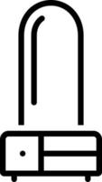 lijn pictogram voor spiegel vector