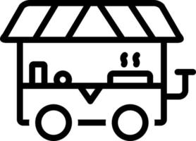 lijnpictogram voor straatvoedsel vector