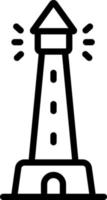 lijnpictogram voor vuurtoren vector