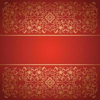 rood achtergrond barok vector met bloemen