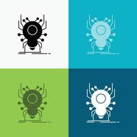 beestje. insect. spin. virus. app icoon over- divers achtergrond. glyph stijl ontwerp. ontworpen voor web en app. eps 10 vector illustratie