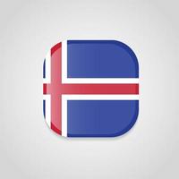 IJsland vlag ontwerp ronde knop vector