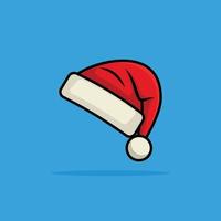 de kerstman pet, Kerstmis hoed icoon, symbool, ontwerp. winter vector illustratie