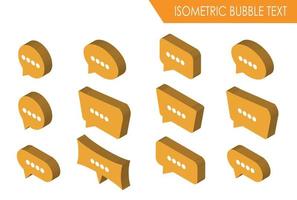 modern isometrische bubbel tekst illustratie, geschikt voor diagrammen, infografieken, boek illustratie, spel Bedrijfsmiddel, en andere grafisch verwant middelen vector