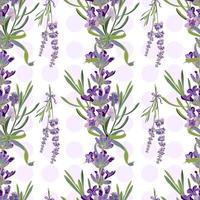 naadloos lavendel bloemen achtergrond. botanisch illustratie. vector