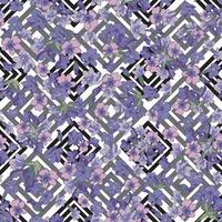 modern waterverf stijl naadloos patroon met lavendel, structuur achtergrond. botanisch illustratie. vector
