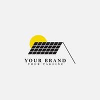 vector ilustration ontwerp zonne- huis logo