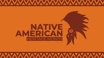 inheems Amerikaans erfgoed maand is een jaar- aanwijzing opgemerkt in november. vector