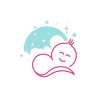 schattige baby logo vector pictogram ontwerp