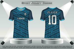 voetbal Jersey mockup Amerikaans voetbal Jersey ontwerp Aan de podium sublimatie sport t overhemd ontwerp verzameling voor racen, wielersport, gamen, motorcross vector