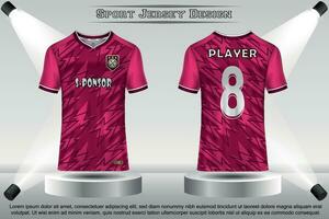 voetbal Jersey mockup Amerikaans voetbal Jersey ontwerp Aan de podium sublimatie sport t overhemd ontwerp verzameling voor racen, wielersport, gamen, motorcross vector