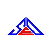 sed brief logo creatief ontwerp met vector grafisch, sed gemakkelijk en modern logo in driehoek vorm geven aan.