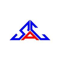 sac brief logo creatief ontwerp met vector grafisch, sac gemakkelijk en modern logo in driehoek vorm geven aan.