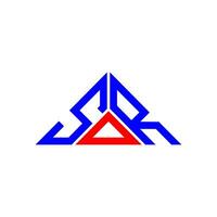 sdr brief logo creatief ontwerp met vector grafisch, sdr gemakkelijk en modern logo in driehoek vorm geven aan.