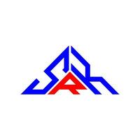 srk brief logo creatief ontwerp met vector grafisch, srk gemakkelijk en modern logo in driehoek vorm geven aan.