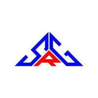 srg brief logo creatief ontwerp met vector grafisch, srg gemakkelijk en modern logo in driehoek vorm geven aan.