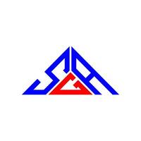 sga brief logo creatief ontwerp met vector grafisch, sga gemakkelijk en modern logo in driehoek vorm geven aan.