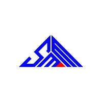 smm brief logo creatief ontwerp met vector grafisch, smm gemakkelijk en modern logo in driehoek vorm geven aan.