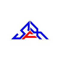 sfx brief logo creatief ontwerp met vector grafisch, sfx gemakkelijk en modern logo in driehoek vorm geven aan.