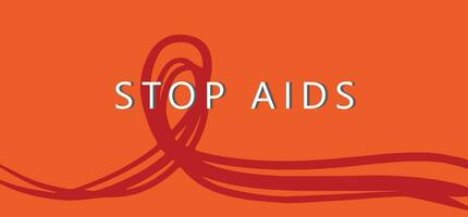 illustratie wereld AIDS dag met AIDS bewustzijn lintje. vector
