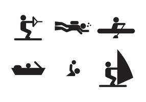 Watersport Icons vector