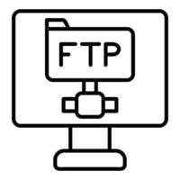 ftp protocol icoon stijl vector