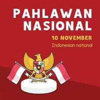 pancasila pahlawan nasional onafhankelijkheid van Indonesië banier vector