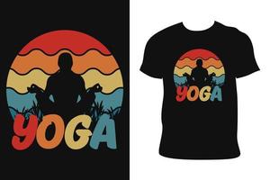 yoga wijnoogst t-shirt ontwerp. yoga wijnoogst t-shirt. yoga wijnoogst t-shirt vrij vector. vector
