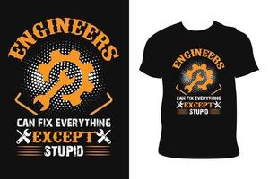 ingenieurs t-shirt ontwerp. ingenieurs t-shirt. ingenieur t-shirt vrij vector. vector