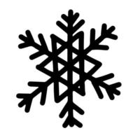 hand- getrokken sneeuwvlokken pictogrammen Aan wit achtergrond voor decoratie ontwerp. tekening vector illustratie. winter elementen voor Kerstmis en nieuw jaar