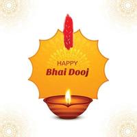 illustratie Indisch festival van bhai dooj viering kaart achtergrond vector