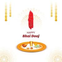 gelukkig bhai dooj gevierd gedurende de diwali festival achtergrond vector