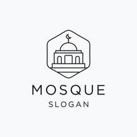 moskee logo icoon ontwerp sjabloon vector illustratie