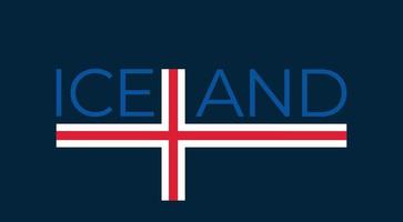 typografie ontwerp van IJsland vector