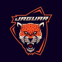 boos jaguar luipaard mascotte esport logo ontwerpen vector