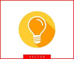 licht lamp icoon vector. gloeilamp idee logo concept. lamp elektriciteit pictogrammen web ontwerp element. LED lichten geïsoleerd silhouet. vector