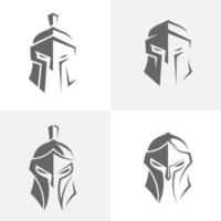 reeks van spartaans logo ontwerp sjabloon ,helm logo ontwerp concept ,vector illustratie vector