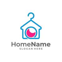 wasserij huis logo vector icoon illustratie. wasserij logo ontwerp sjabloon
