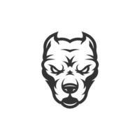 pitbull hond hoofd mascotte logo ontwerpen karakter voor sport en huisdier logo vector