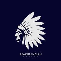 Amerikaans Indisch logo. Indisch embleem ontwerp bewerkbare voor uw bedrijf. vector illustratie.