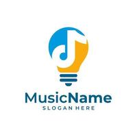 lamp muziek- logo sjabloon ontwerp vector, embleem, ontwerp concept, creatief symbool, icoon vector
