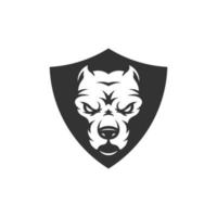 pitbull hond hoofd mascotte logo ontwerpen karakter voor sport en huisdier logo vector