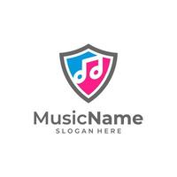 schild muziek- logo vector icoon illustratie. muziek- logo ontwerp sjabloon