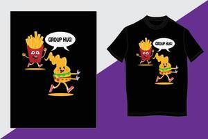 groep knuffel t-shirt ontwerp vector