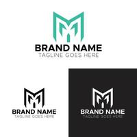 brief m logo ontwerp. branding identiteit zakelijke vector m icoon en logo.