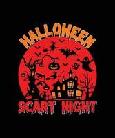 halloween, wijnoogst t-shirt ontwerp vector