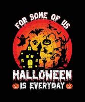 halloween, wijnoogst t-shirt ontwerp vector